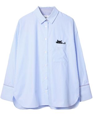 Paul Smith Shirt With Embroidery - Blue