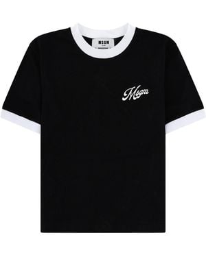 MSGM T-Shirt Con Logo - Black