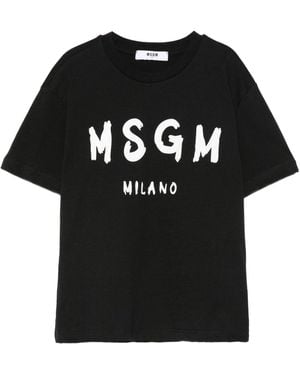 MSGM T-Shirt With Logo - Black