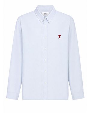 Ami Paris Camicia Con Logo - White