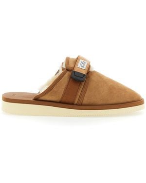 Suicoke Suede Slip-On Ciabatta M2Ab - Brown