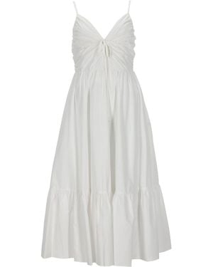 MICHAEL Michael Kors V-Neck Midi Dress - White