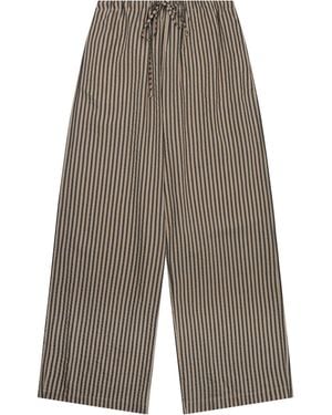 Alysi Pantalone Ampio A Righe - Gray