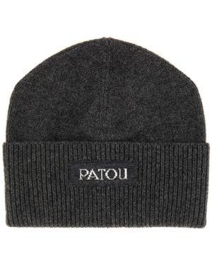 Patou Cap With Label And Logo - Black