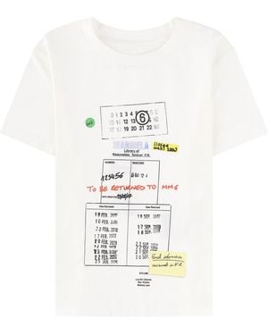 MM6 by Maison Margiela T-Shirt Con Stampa - White