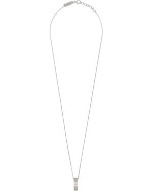 Maison Margiela Collana Con Pendente Ad Anello - White