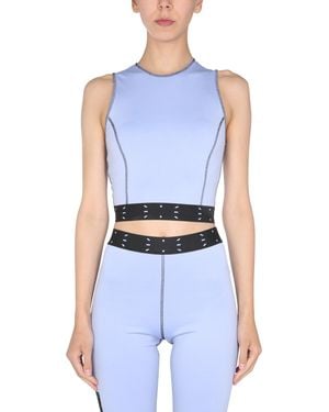McQ TOP SPORTIVO IN TESSUTO TECNICO - Blu