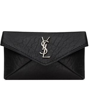 Saint Laurent Paper Holder "Envelope" - Black