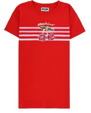 Moschino Vestito Maniche Corte - Red