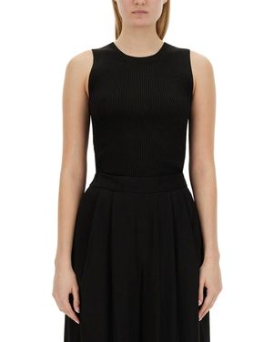 Fabiana Filippi Ribbed Slim-Fit Knitted Top - Black