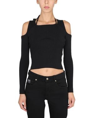 Versace Jeans Couture Shirt With Bare Shoulders - Black