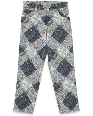 Etro Pantaloni Tessuto - Blu