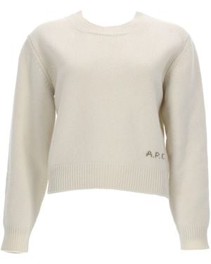 A.P.C. A. P.C. Maglia "Anna" Con Logo - Natural
