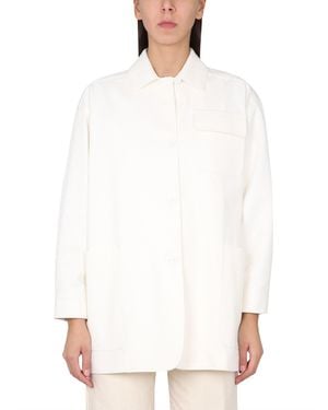 Max Mara Classic Collar Button Closure Jacket - White