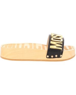 Moschino Sandalo Con Logo - Natural
