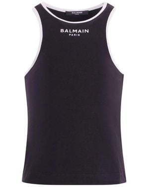 Balmain Undershirts With Logo - Blue