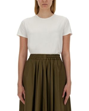 Aspesi Solid Round Neck T-Shirt - White