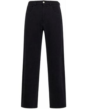 MM6 by Maison Margiela Wide Cotton Trousers - Blue