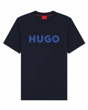 HUGO T-Shirt Con Logo - Blue