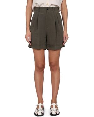 Woolrich BERMUDA IN LINO - Nero