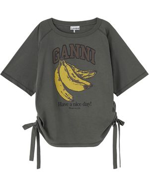 Ganni Banana" T-Shirt - Gray