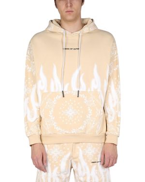 Vision Of Super Cotton Sweatshirt With Paisley Pattern - Natural