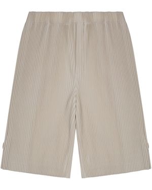 Homme Plissé Issey Miyake Mini Pleated Shorts - Grey