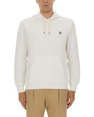 Paul Smith Classic Organic Cotton Hoodie - White