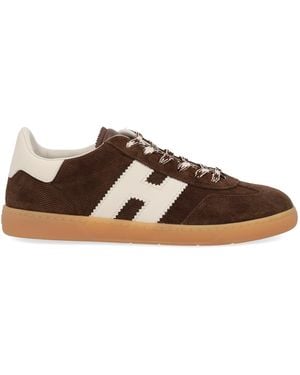 Hogan Multicolour Calfskin Trainer - Brown