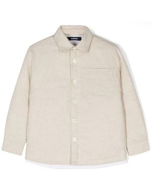 Jacquemus Logo-Embroidered Shirt - White