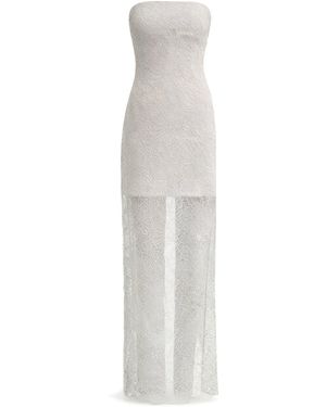 ROTATE BIRGER CHRISTENSEN Lace-Detail Midi Dress - Natural