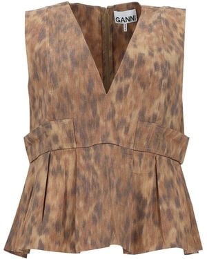 Ganni Blusa - Brown