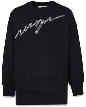 MSGM Fleece Dress Girl - Nero