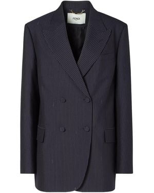 Fendi Wool Blazer - Blue