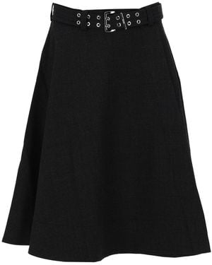 Ganni Gonna "Wrap" Con Cintura - Black