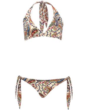 Etro Costume Bikini Con Motivo Paisley Floreale - Metallic