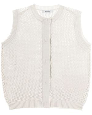 Max Mara Silk Vest - White