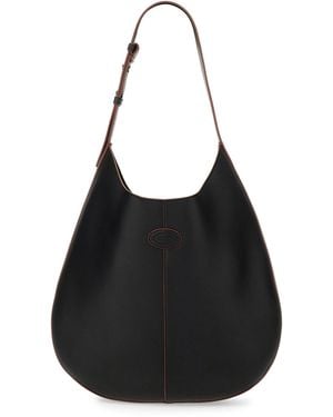 Tod's Di Bag Small Leather Hobo Bag - Black