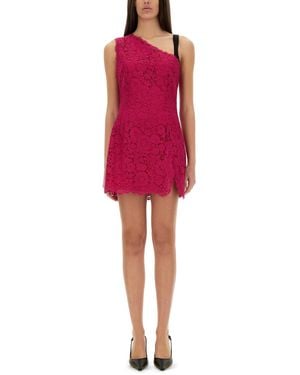Dolce & Gabbana Chic Mini Dress With Lace Slit - Red