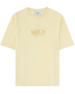 Maison Kitsuné Logo Crew Neck T-Shirt - Yellow