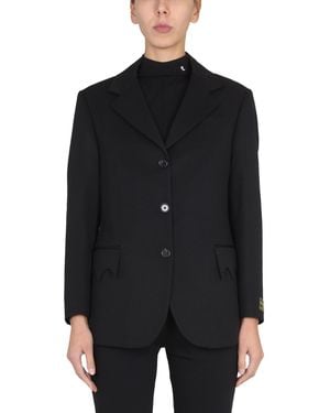 Raf Simons GIACCA MONOPETTO IN NYLON - Nero