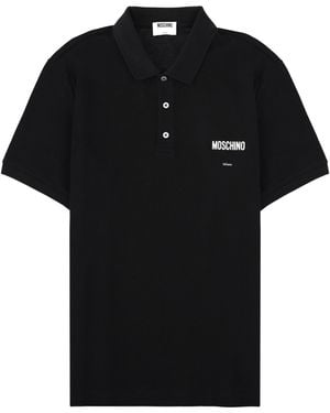 Moschino Shirt Collar Polo - Black