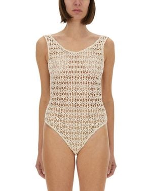 Alysi Macramé Bodysuit - Natural