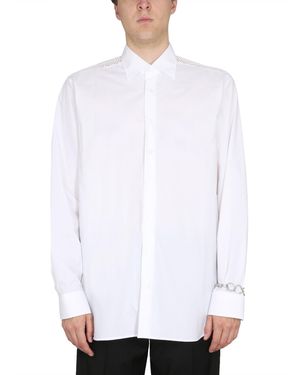 Raf Simons Cotton Shirt With Classic Collar - White