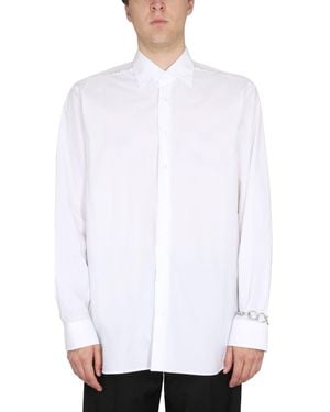 Raf Simons Cotton Shirt With Classic Collar - White