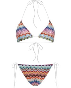 Missoni Costume Bikini Con Stampa - White