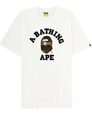 A Bathing Ape T-Shirt "Glitch Woodland" - White