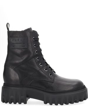 Hogan Combat Boots H700 For - Black
