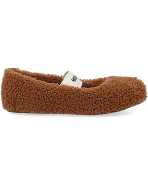 Moon Boot Shearling Ballerina - Brown