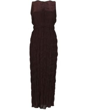 STAUD Mizu Plisse Dress - Purple